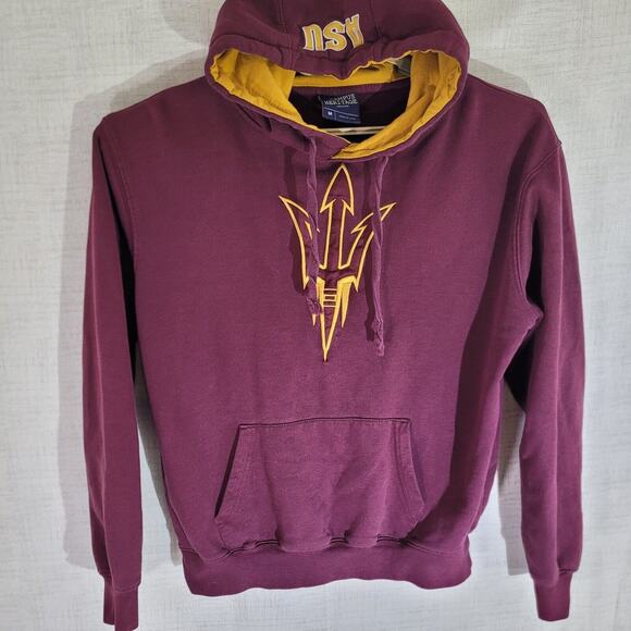 VTG Arizona State Sun Devils Sweatshirt Adult Medium Maroon Hoodie ASU Mens GUC - Picture 1 of 9